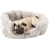 Jack & Vanilla Panier pour animaux Shell L 55x42 cm Gris coquille