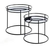 Haku Ensemble de tables d'appoint | Ø42 cm x 52 cm | Noir