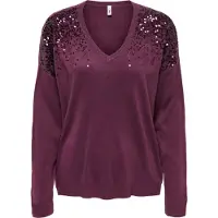ONLY Pull ONLSTARRY LS SEQUIN femmes - Violet - EU S