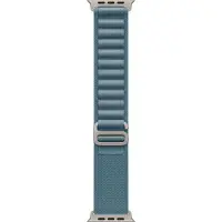 Apple Bracelet Alpine Loop pour Watch | 44/45/46/49 mm - Taille M - Light Blue / Natural Titanium