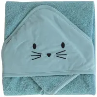 DOMIVA Coffret Sortie De Bain + Gant - 75 X 75 Cm - Eponge 100% Coton - Nile
