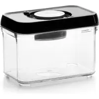 Ibili Ensemble de 3 boîtes de conservation -Lunch Away, acier inoxydable/plastique, noir/argent