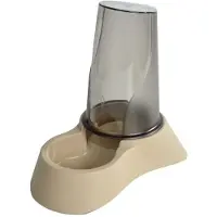 Lola Toys Distributeur D'eau Ou Croquettes En Plastique Pour Animaux - 1,5l - Beige - H 25,5 X L 26 X L 18 Cm