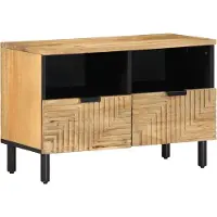 vidaXL Armoire TV brune 70x33x46 cm bois massif mangue