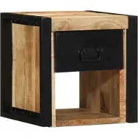 vidaXL Table de chevet 40x35x40 cm bois brut massif de manguier