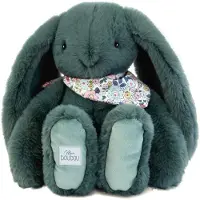 Doudou et Compagnie - Peluche Lapin Fleurette vert 35 cm