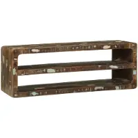 vidaXL Meuble TV Multicolore 100 x 32 x 36 cm Bois massif Vieille bois