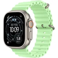 Apple Bracelet Ocean Watch | 44/45/46/49 mm - Neon / Green Natural Titanium