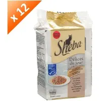 Sheba Délices Du Jour Sachets Fraîcheur En Sauce - 3 Variétés - Pour Chat - 6 X 50 G (X12)