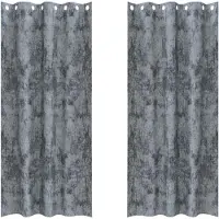 vidaXL Rideaux en velours avec tringles 2 pièces Argent Gris 245 x 140 cm Velours