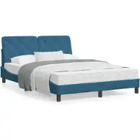 vidaXL Cadre de lit sans matelas bleu 120x200 cm velours