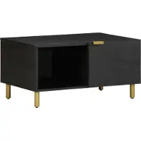 vidaXL Table basse noire 80x50x40 cm bois composite