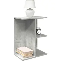 vidaXL Tables de chevet 2 pcs gris béton 46,5x29x61 cm bois ingénierie