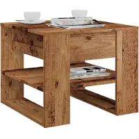 vidaXL Table basse imitation vieux bois 55,5x55x45 cm Bois composite