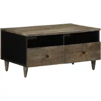 vidaXL Table basse gris clair 80x54x40 cm bois massif mangue