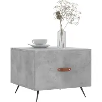 vidaXL Tables basses 2 pcs. Gris béton 50x50x40 cm Bois composite