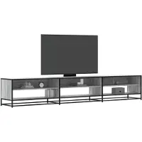 vidaXL Armoire TV Gris Sonoma 270x40x46 cm Bois composite