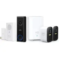 Eufy deurbel starterkit 2K Video Deurbel + 2C Camera set + Deurbelgong - Voordeelbundel (Ethernet, Sans fil, WiFi)