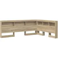 vidaXL Tête de lit de rangement chêne Sonoma 135 cm Matériau dérivé du bois