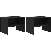 vidaXL Cabinet de chevet 2 pcs Chêne noir 40 x 40 x 30 cm