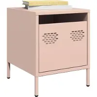 vidaXL Tables de chevet 2 pcs rose 35x39x43,5 cm acier