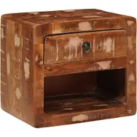 vidaXL Cabinet de chevet mural avec tiroir Multicolore 40 x 30 x 36 cm