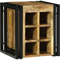 vidaXL Étagère à vin Marron 34.5 x 35 x 39 cm Bois de manguier massif