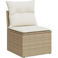 vidaXL Ensemble de canapés avec coussins 6 pcs Poly-Rattan