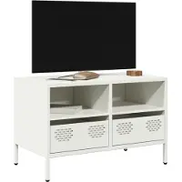 vidaXL Armoire TV blanche 68x39x43,5 cm Acier laminé à froid