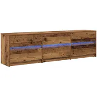 vidaXL : Meuble TV, 180 x 34 x 50 cm, bois de récupération, panneaux de particules