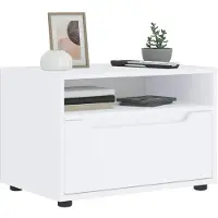vidaXL Armoire TV VISNES Blanc 60x40x38 cm Bois composite