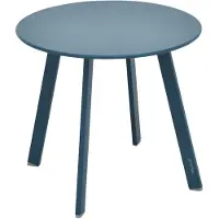 Hespéride Table D'appoint De Jardin Ronde Saona - Diam. 50 Cm - Bleu Mat