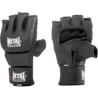 Metal Boxe Gants Combat Libre Métal Boxe "Black Light"---Système De Fermeture Par Velcro-Noir--------------Noir-