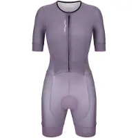 Santini Leaf Short Sleeve Trisuit Violet L Femme