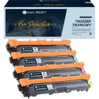 G&G Toner remplace le Combi-Pack compatible noir, cyan, magenta, jaune TN-242BK/TN-246CMY de Brother. (CF)