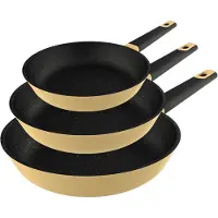 Cecotec Set de poêles Polka Experience 18-22-26 Bucket Set Vulcano (18-22 - 26 cm, Experience Kollektion | Jaune)