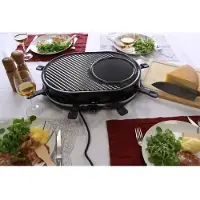 Little Balance Appareil à raclette 8 personnes 1200w + gril + crêpière bleu nuit et noir - - 8749 -