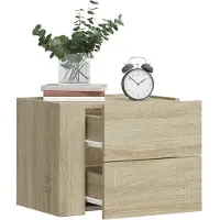 vidaXL Table de chevet murale chêne sonoma 45x30x35 cm