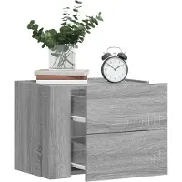 vidaXL Tables de chevet murales 2 pcs sonoma gris 45x30x35 cm