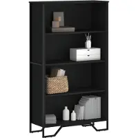 vidaXL Bibliothèque noir 80x31x137,5 cm bois d'ingénierie