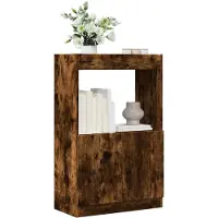vidaXL Buffet haut chêne fumé 63x33x100 cm bois d'ingénierie