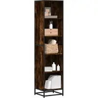 vidaXL Bibliothèque chêne fumé 40x35x170,5 cm Bois composite