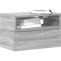 vidaXL Table de chevet murale sonoma gris 45x26x28,5 cm