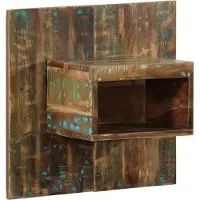 vidaXL Table de chevet multicolore 50x27x50 cm bois de récupération