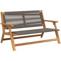 vidaXL Banc de jardin relax, gris, en bois d'acacia massif