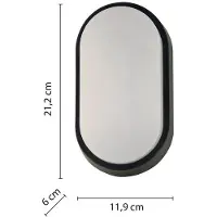 Velamp TARTARUGA-XL2 : Applique murale LED, 14W, 1000 lumens. Livrée avec 2 abat-jours (blanc et...)