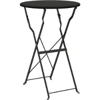 vidaXL Table de bistrot anthracite Ø 50 x 71 cm Acier thermolaqué