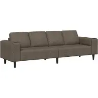 vidaXL Canapé de salon gris foncé 250 x 77 x 76 cm