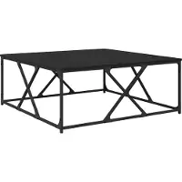 vidaXL Table basse noire imitation chêne 100 x 100 x 40 cm Bois composite