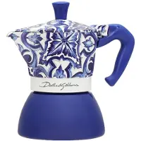 Bialetti 5356 machine à café manuelle Cafetière à moka 0,19 L Bleu, Blanc